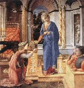 Fra Filippo Lippi The Annunciation with two Kneeling Donors oil painting artist